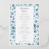 Petit programme de mariage aux fleurs (Verso)