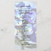 Petit programme de mariage Blue Hydrangea (Dos)