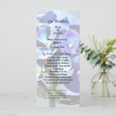 Petit programme de mariage Blue Hydrangea (Debout devant)