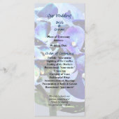Petit programme de mariage Blue Hydrangea (Devant)