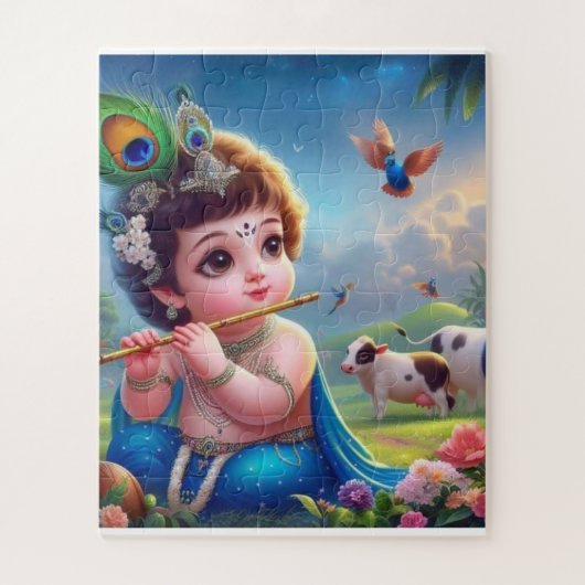Petit puzzle de 50 pièces Krishna" (Vertical)