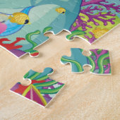 Petit puzzle de thème de plage de sirène (Côté)