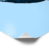 Petit Raccoon En Bleu Glossy Poster (Coin)