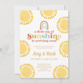 Petit rayon de soleil baby shower boho invitation (Devant)