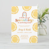Petit rayon de soleil baby shower boho invitation (Debout devant)