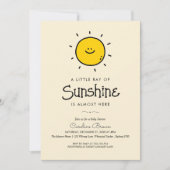 Petit rayon de soleil de Boho invitation Baby show (Devant)