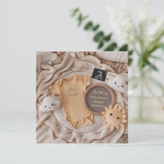 Petit rayon de soleil faire-part grossesse (Debout devant)