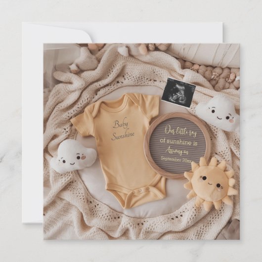 Petit rayon de soleil faire-part grossesse (Devant)