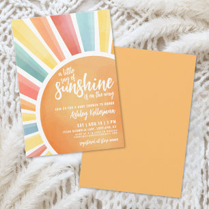 Petit Rayon De Soleil Invitation Pour Une Baby Sho