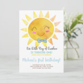 Petit rayon de Sunshine invitation d'anniversaire  (Debout devant)