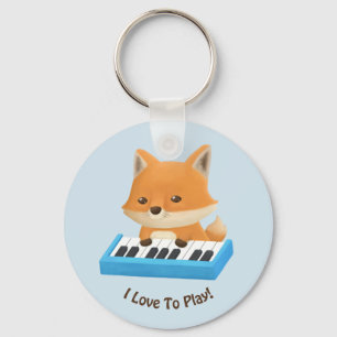 Petit Renard au Piano Porte-Clés Enfants