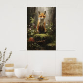 Petit Renard Dans une Impression sur Toile de Fond (Cuisine)
