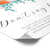 Petit renard mignon en fleur - Ne pas dire Poster  (Coin)