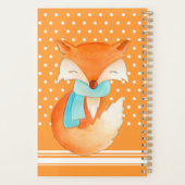 Petit renard mignon foulard d'hiver nommé orange (Dos)