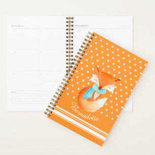 Petit renard mignon foulard d'hiver nommé orange