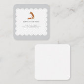 Petit Renard tiré à la main Carte de visite de pét (Devant / Derrière)