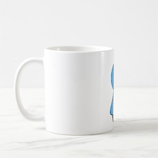 Petit robot bleu Mug (Gauche)