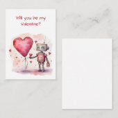 Petit Robot Valentine's Day pour les enfants Carte (Devant / Derrière)