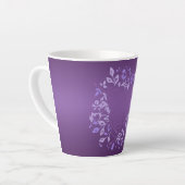 Petit Rose violet Latte Mug (Angle gauche)