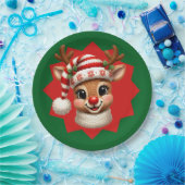 Petit Rudolf  Assiette en carton (Fête)
