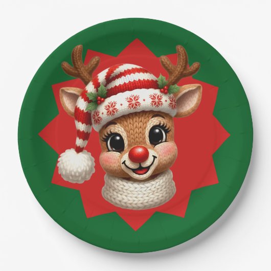 Petit Rudolf  Assiette en carton (Devant)