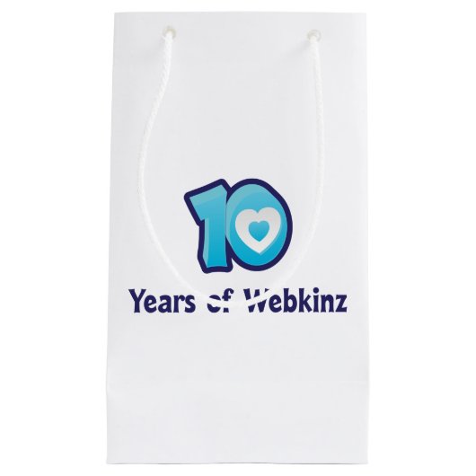 Petit Sac Cadeau 10 ans de Webkinz Logo (Devant)