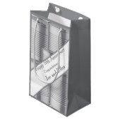 Petit Sac Cadeau 10th Wedding Anniversary, Tin Anniversary (Devant Angle)