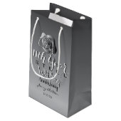 Petit Sac Cadeau 11e anniversaire Mariage Rose en acier  (Dos Angle)