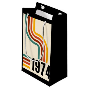 Petit Sac Cadeau 1974 Poster vintage rétro 50e anniversaire