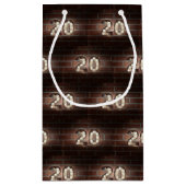 Petit Sac Cadeau 20e marque d'anniversaire sur brique (Dos)