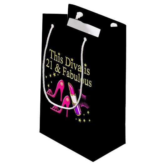PETIT SAC CADEAU 21 ET FABULEUSE CHAUSSURE ROSE ET DIVA DESIGN LIPS (Dos Angle)