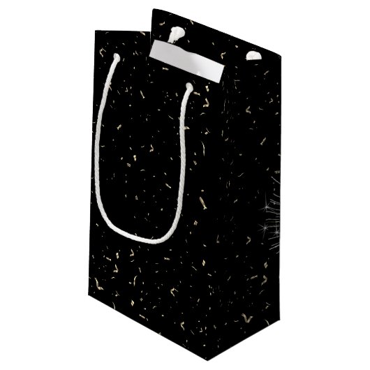 Petit Sac Cadeau 21e Anniversaire Sparkler en noir (Dos Angle)