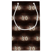 Petit Sac Cadeau 30e marque d'anniversaire sur brique (Dos)