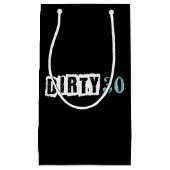 Petit Sac Cadeau 30e Turquoise Blue Dirty 30 Party (Devant)