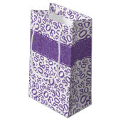 Petit Sac Cadeau 30th Birthday Random Number Pattern Purple/White (Dos Angle)