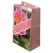 Petit Sac Cadeau 35e anniversaire Mariage Rose corallien (Dos Angle)