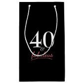 Petit Sac Cadeau 40 et Fabuleux anniversaire (Dos)