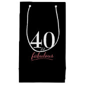 Petit Sac Cadeau 40 et Fabuleux anniversaire (Devant)