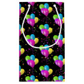 Petit Sac Cadeau 40e Anniversaire Ballons Avec Confetti (Dos)