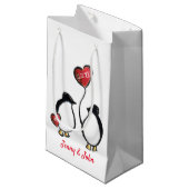 Petit Sac Cadeau 40e anniversaire du mariage de rubis de Penguin (Devant Angle)