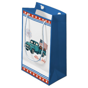 Petit Sac Cadeau 4 juillet rustique/vintage
