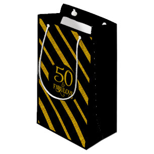 Petit Sac Cadeau 50 et Fabulous Black and Gold