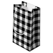Petit Sac Cadeau 50e anniversaire Zipper sur Buffalo Plaid (Dos Angle)