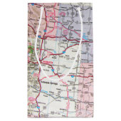 Petit Sac Cadeau 55e anniversaire Retro Buick On Map (Dos)