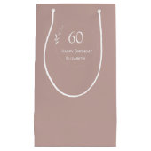 Petit Sac Cadeau 60e anniversaire Blush personnalisé (Devant)