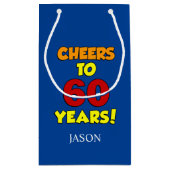 Petit Sac Cadeau 60e anniversaire personnalisé à 60 ans (Dos)