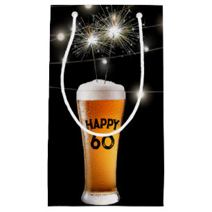 Petit Sac Cadeau 60e anniversaire Sparkler en bière