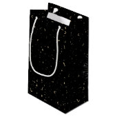 Petit Sac Cadeau 65e anniversaire Sparkler sur noir (Dos Angle)