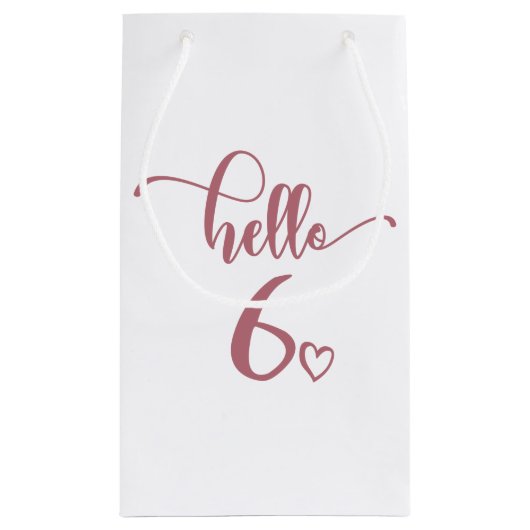 Petit Sac Cadeau 6e anniversaire Filles Hello Six mignons Enfants d (Dos)