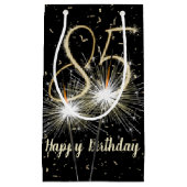 Petit Sac Cadeau 85e anniversaire Sparkler en noir (Devant)